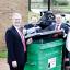 GLOBAL: Lord Jones of Birmingham, right, who was given a general waste recycling bin for Claverdon, where he lives, by Peter Selkirk, left, chief executive officer of Taylor, Elmley Lovett, near Droitwich. Second left is David Williams, managing director