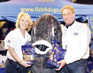 Seafood consultants Jill and Robert Angell, who launched the Droitwich-based company Fish4Dogs, are pictured at last year’s Crufts event.