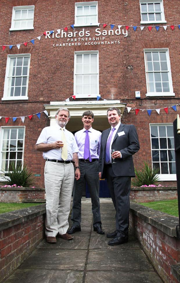 new, larger premises: From left, Richards Sandy partners Howard Painter, Nick Sandy and Rob Richards.
