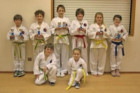 The youngest members of White Tiger TKD group.