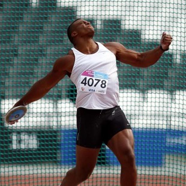 Tewkesbury Admag: Lawrence Okoye could only manage a best throw of 60.09m Tewkesbury Admag: Lawrence Okoye could only manage a best throw of 60.09m