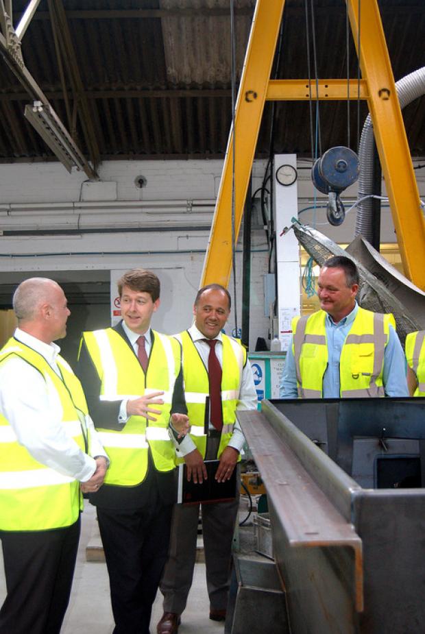 FACT-FINDING MISSION: Robin Walker, second left, with the firm’s Neil Rossiter, Paul Knuckle and Steve Hunt.