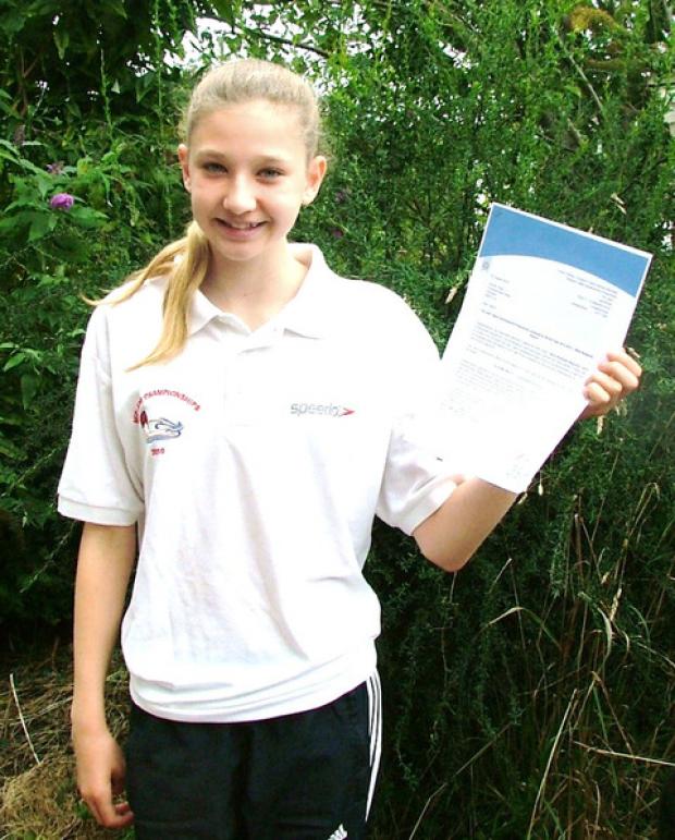 NATIONAL SPOTLIGHT: Pershore Swimming Club’s Tazmin Pugh has been invited to join the England Talent Development Programme. Her call-up comes after fine performances in last month’s National Age Group Championships.