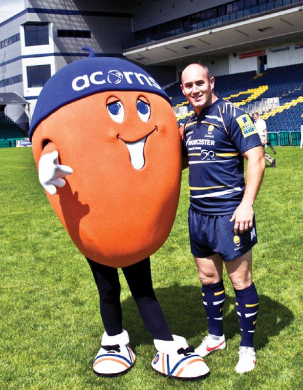 TRYING HARD: Shaun Perry and Alex the Acorn are all set to start raising money.