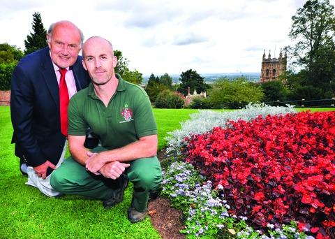 WE'RE SMELLING OF ROSES AGAIN: Malvern in Bloom Chairman John Jordan and head gardner for Rose Bank Gardens, Joe Whitman. 37129001