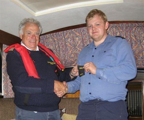 Ben receives his new epaulettes