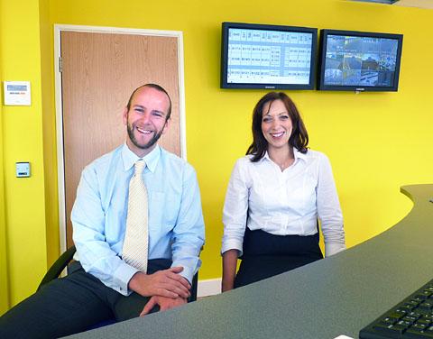 WARM WELCOME: Staff in the reception area of the Stock N Lock Self Storage Centre.