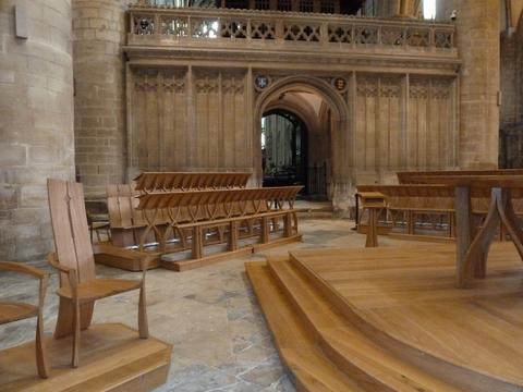 The new choir stalls at the Cathedral