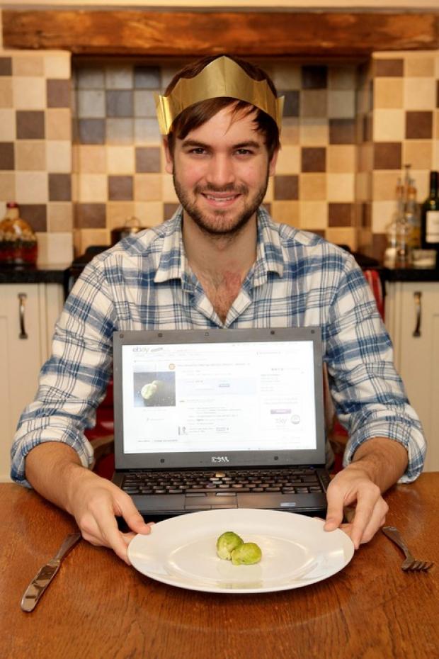Tewkesbury Admag: Dan Allam, with his sprouts Tewkesbury Admag: Dan Allam, with his sprouts