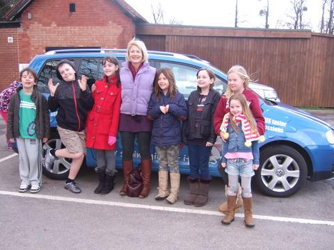 Tewkesbury Admag: Back together (from left): Richard, Owen Francesca, Isabel, Amy, Charlotte and Sydney with Fiona Tewkesbury Admag: Back together (from left): Richard, Owen Francesca, Isabel, Amy, Charlotte and Sydney with Fiona