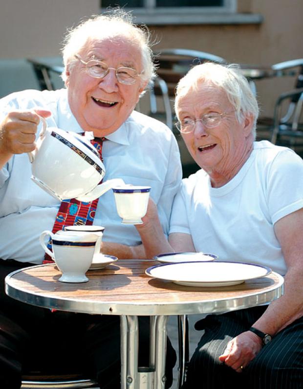 ALWAYS BY MY SIDE: Henry and Barbara Sandon, who married at Worcester Cathedral in 1956, celebrate their 50th wedding anniversary at Worcester Porcelain Museum in 2006. 31941103