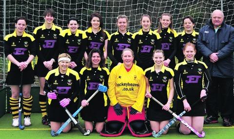 PERSHORE Hockey Club’s high-flying women face the camera.