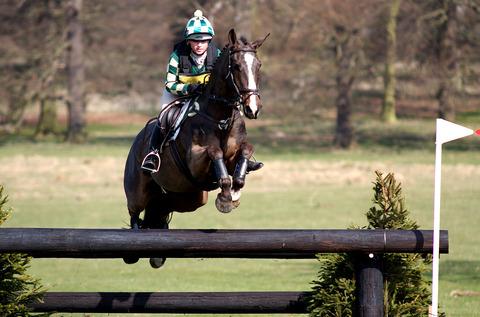 BIG YEAR AHEAD:Amy Furness, here riding Landmark Abacus, has set up her own yard in Honeybourne after she has been selected for the World Class Equine Pathway this year. Picture: CHRISTINE FURNESS.