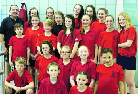 COUNTY HOPES: Evesham Swimming Club members line up. Picture: SHARON FRENCH.