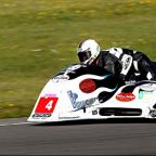 LEADING THE WAY: Wayne Lockey and Luke Capewell in action in Pembrey as a hat-trick of wins saw them go top of the British Motorcycle Racing Club Formula Two Sidecars Championship. Picture: RACING LINE PHOTOGRAPHY