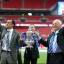 Roberto Martinez, left, held talks with Dave Whelan, right, regarding his future on Wednesday