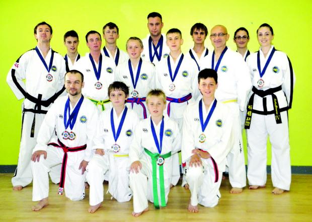 WORLD ACES: Evesham members line up.