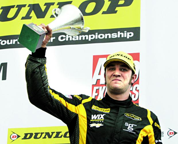 SILVERWARE: Rob Austin claimed a second and third-placed finish in two races in the Dunlop MSA British Touring Car Championship at Knockhill. Picture: DARREN PRICE