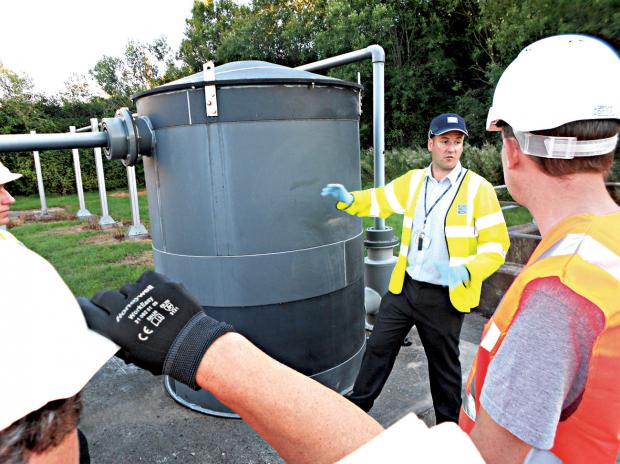 Tewkesbury Admag: SITE TOUR: Gareth Mead shows visitors around the Severn Trent treatment works near Droitwich. Tewkesbury Admag: SITE TOUR: Gareth Mead shows visitors around the Severn Trent treatment works near Droitwich.