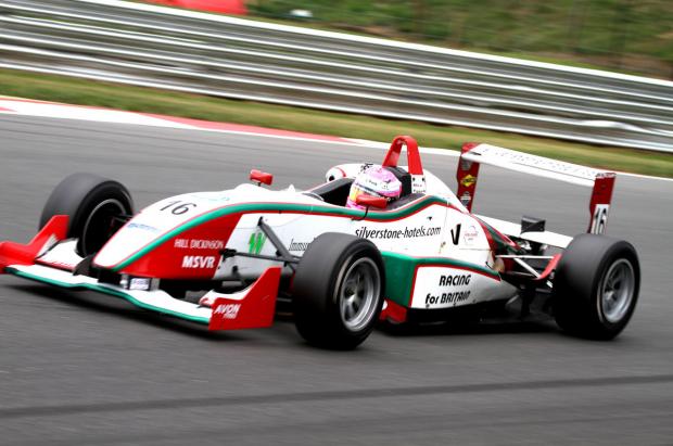 POOR MEETING: For Cotswold driver Alice Powell who failed to finish both races at Snetterton but still leads the F3 Cup. Picture: MARC WALLER.