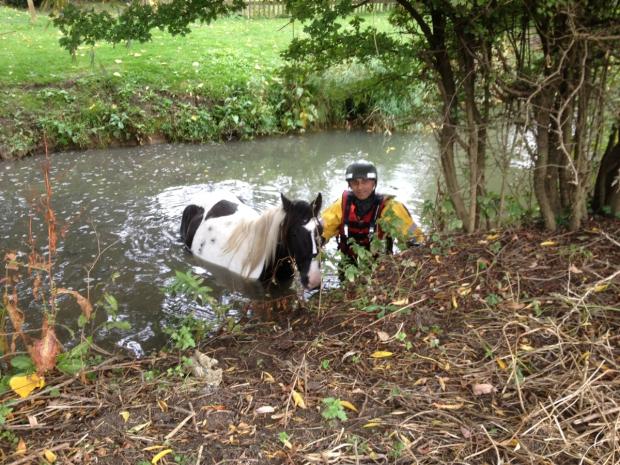 Faisal Atcha from the large animal rescue unit at Gloucester North