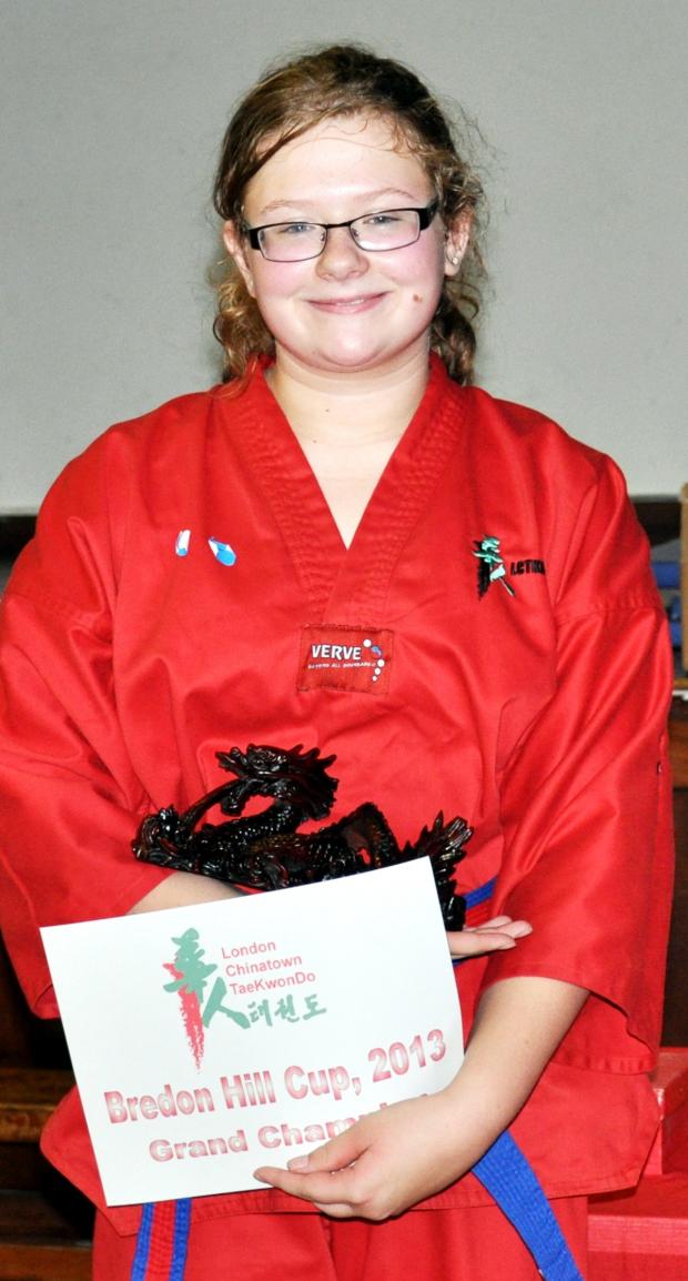 GRAND CHAMPION: Bredon Hill Cup winner Maddy Whitby. Picture: NEIL HALL.