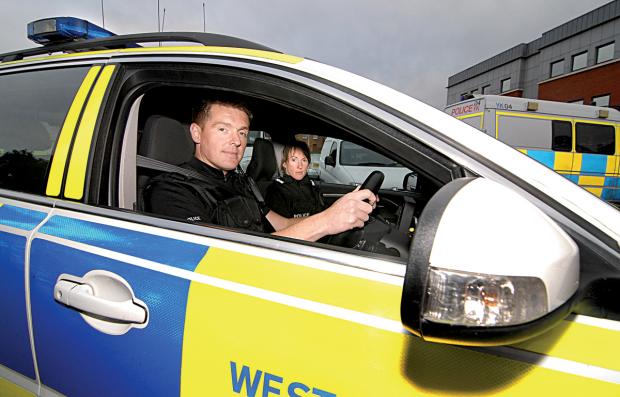PC Leon Westwood and PC Kelle Westwood are patrolling burglary hot-spots