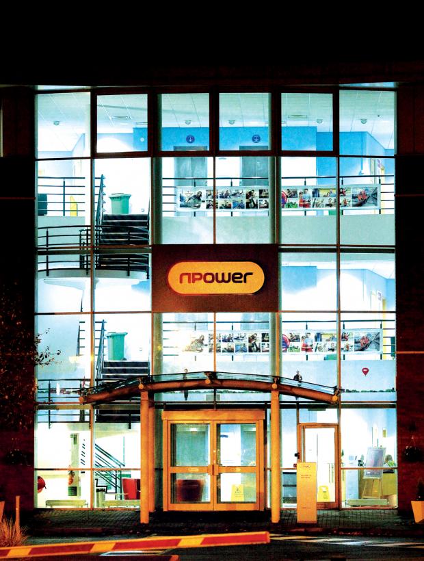 The npower headquarters in Warndon, Worcester, on Monday evening
