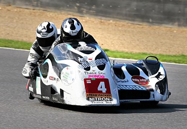 Tewkesbury Admag: TITLE TRIUMPH: Wayne Lockey (front), alongside passenger Luke Capewell, has been crowned the BMCRC Formula 2 sidecar champion after the finale to the season at Brands Hatch. Tewkesbury Admag: TITLE TRIUMPH: Wayne Lockey (front), alongside passenger Luke Capewell, has been crowned the BMCRC Formula 2 sidecar champion after the finale to the season at Brands Hatch.