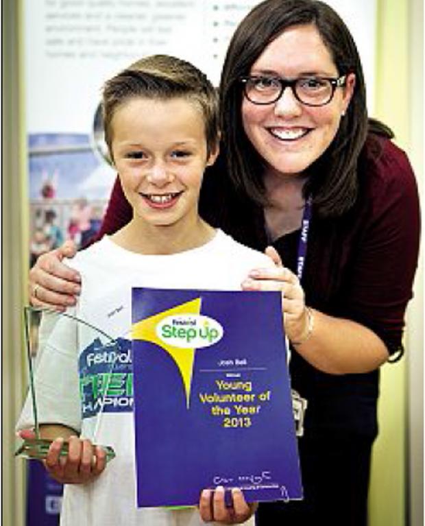 Tewkesbury Admag: Josh Bell and Festival team member Kate Taylor Tewkesbury Admag: Josh Bell and Festival team member Kate Taylor
