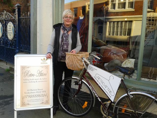 Tewkesbury Admag: Jo Castleton and her festive bicycle Tewkesbury Admag: Jo Castleton and her festive bicycle