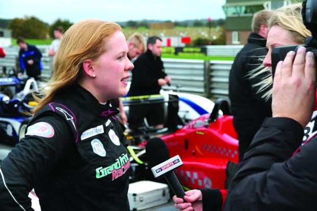 IN DEMAND: Race ace Alice Powell is wanted for a television interview after she ended her season in style by being named vice-champion in the Formula Three Cup after experiencing braking issues in qualifying.