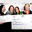 AMAZING SURPRISE: Ben Dowd, business director O2; Jess Savage, community manager, Give as you Live; Polly Gowers OBE, founder of Give as you Live; Shaa Wasmund, founder Smarta; Steff Lewis head of communications, Give as you Live and Piers Linney, BBC Dra