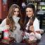 Cheryl Cole and Michelle Keegan on the set of the Rovers Return