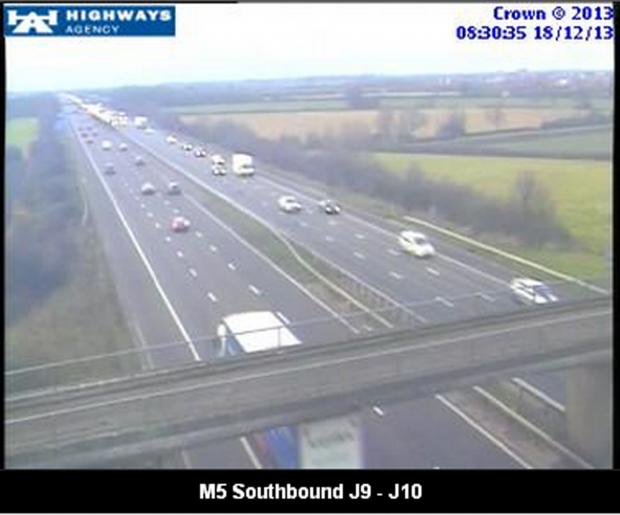 Tewkesbury Admag: The southbound M5 this morning Tewkesbury Admag: The southbound M5 this morning