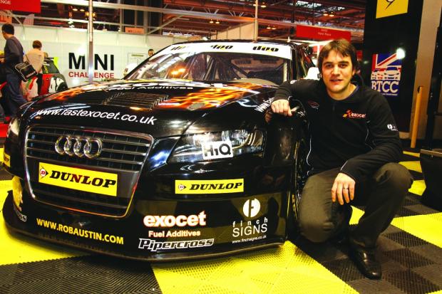 Tewkesbury Admag: ON SHOW: Rob Austin with his Audi A4 at Autosport International at Birmingham’s NEC. Picture: DARREN PRICE Tewkesbury Admag: ON SHOW: Rob Austin with his Audi A4 at Autosport International at Birmingham’s NEC. Picture: DARREN PRICE