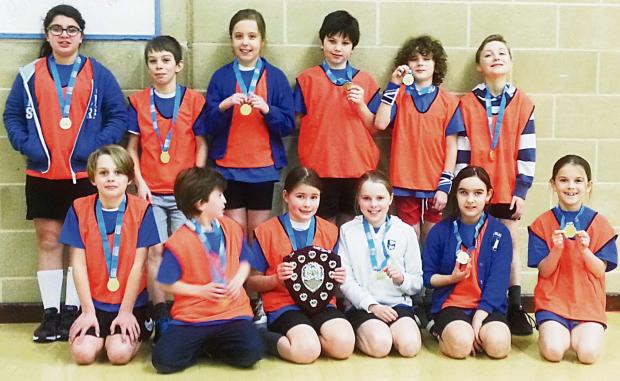 Tewkesbury Admag: Blockley Primary School pupils who won the Cotswold small schools final in sports hall athletics. Tewkesbury Admag: Blockley Primary School pupils who won the Cotswold small schools final in sports hall athletics.