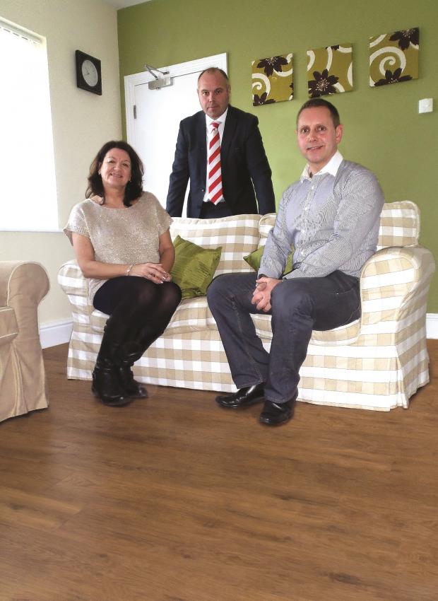 Tewkesbury Admag: Tracy Haycox, director of children and young people’s services at SAFE@LAST, Jason Holden, commercial business manager from Karndean Designflooring and Andy Caulton from Wendy’s Carpets and Curtains. Tewkesbury Admag: Tracy Haycox, director of children and young people’s services at SAFE@LAST, Jason Holden, commercial business manager from Karndean Designflooring and Andy Caulton from Wendy’s Carpets and Curtains.
