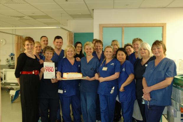 Tewkesbury Admag: Worcestershire Acute NHS Trust chief executive Penny Venables with staff from Worcestershire Royal Hospital's endoscopy department Tewkesbury Admag: Worcestershire Acute NHS Trust chief executive Penny Venables with staff from Worcestershire Royal Hospital's endoscopy department