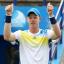 Tewkesbury Admag: Former US Open finalist Greg Rusedski is to coach Kyle Edmund, pictured Tewkesbury Admag: Former US Open finalist Greg Rusedski is to coach Kyle Edmund, pictured