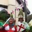 Tewkesbury Admag: This is Gus the asparagus man (Austin Agg), with St George (Tony Haines) and Eve the Asparagus Fairy (John Jenkinson). Tewkesbury Admag: This is Gus the asparagus man (Austin Agg), with St George (Tony Haines) and Eve the Asparagus Fairy (John Jenkinson).