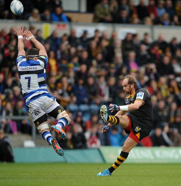 Tewkesbury Admag: MARQUEE PLAYER: Former Worcester Warriors fly-half Andy Goode in action for new club Wasps. Tewkesbury Admag: MARQUEE PLAYER: Former Worcester Warriors fly-half Andy Goode in action for new club Wasps.