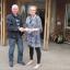 Tewkesbury Admag: FUNDS: Ed Baker hands his latest charity cheque to Mandie Fitzgerald of Acorns Children's Hospice Tewkesbury Admag: FUNDS: Ed Baker hands his latest charity cheque to Mandie Fitzgerald of Acorns Children's Hospice