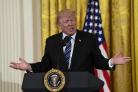 President Donald Trump speaking in the White House (Susan Walsh/AP)
