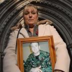 Susan Smith, whose son Philip Hewett (pictured in frame) was killed in Iraq in 2005